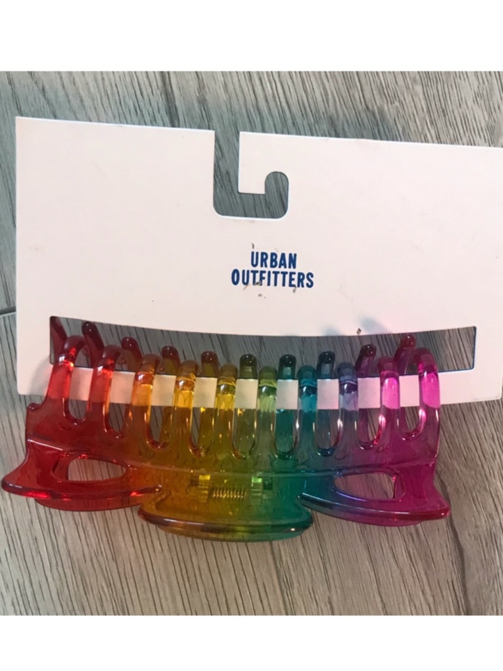 UO Large Rainbow Claw Clip